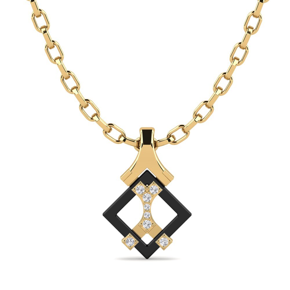9ct Yellow Gold Lab Grown Diamond Men's Pendant Frampton