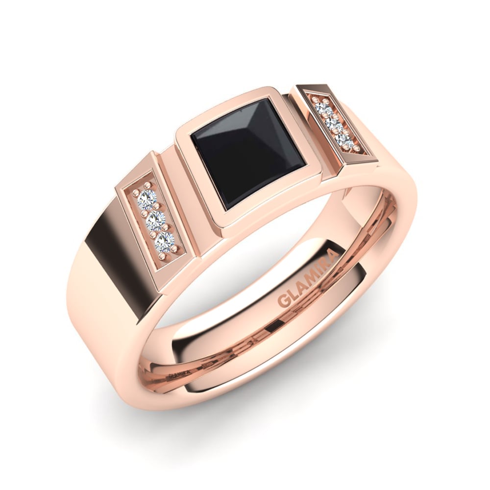 Rotgold 375 Diamant Herrenring Fransisco