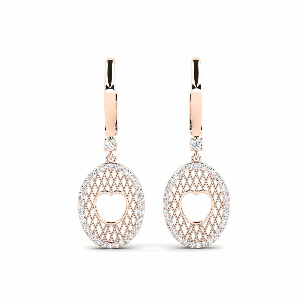 14k Oro Rosa Pendiente de mujer Frapp