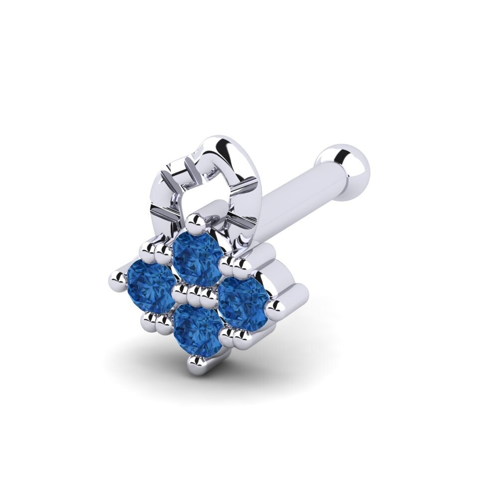 Donker Blauwe Zirkoon Neus Pin Frbel