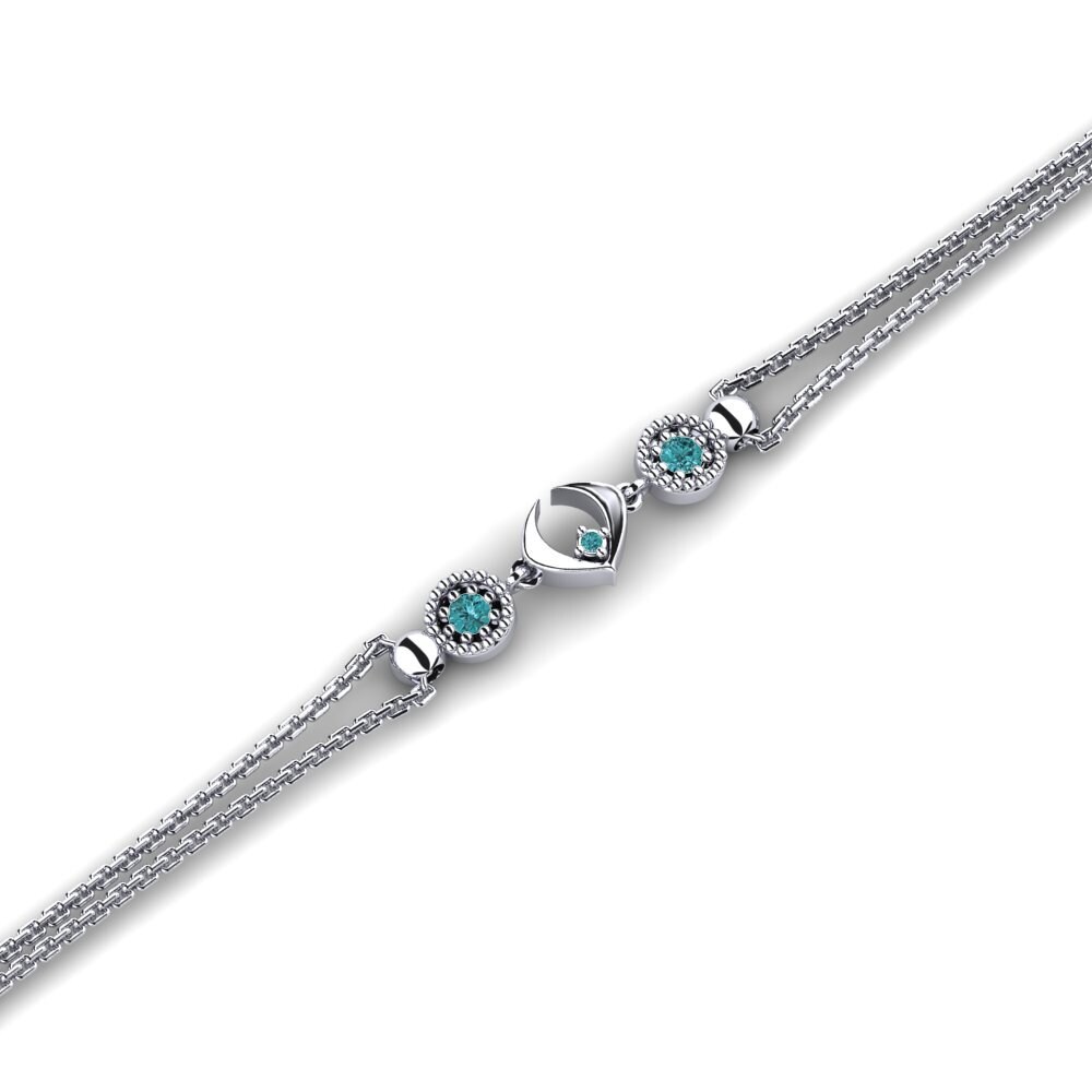 Diamant Bleu Bracelet pour femme Fredaine