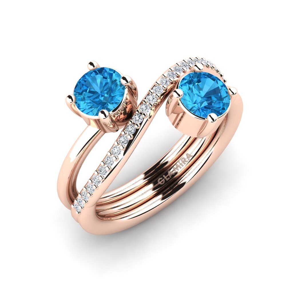 Topaze Bleue Bague Fredith