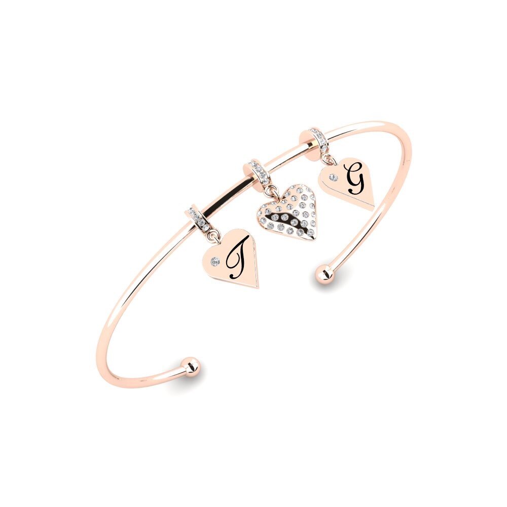 14ct Rose Gold White sapphire Women's Bracelet Fredricka