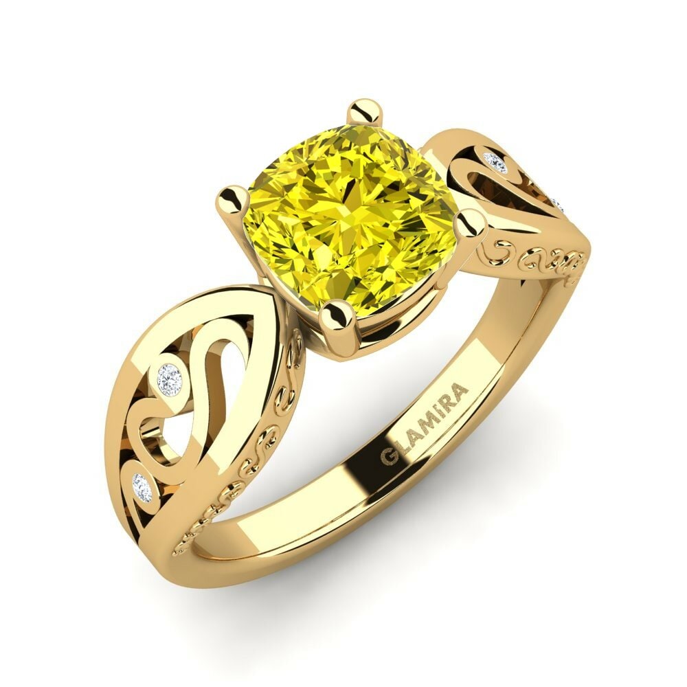 Gele Diamant Verlovingsring Fresa