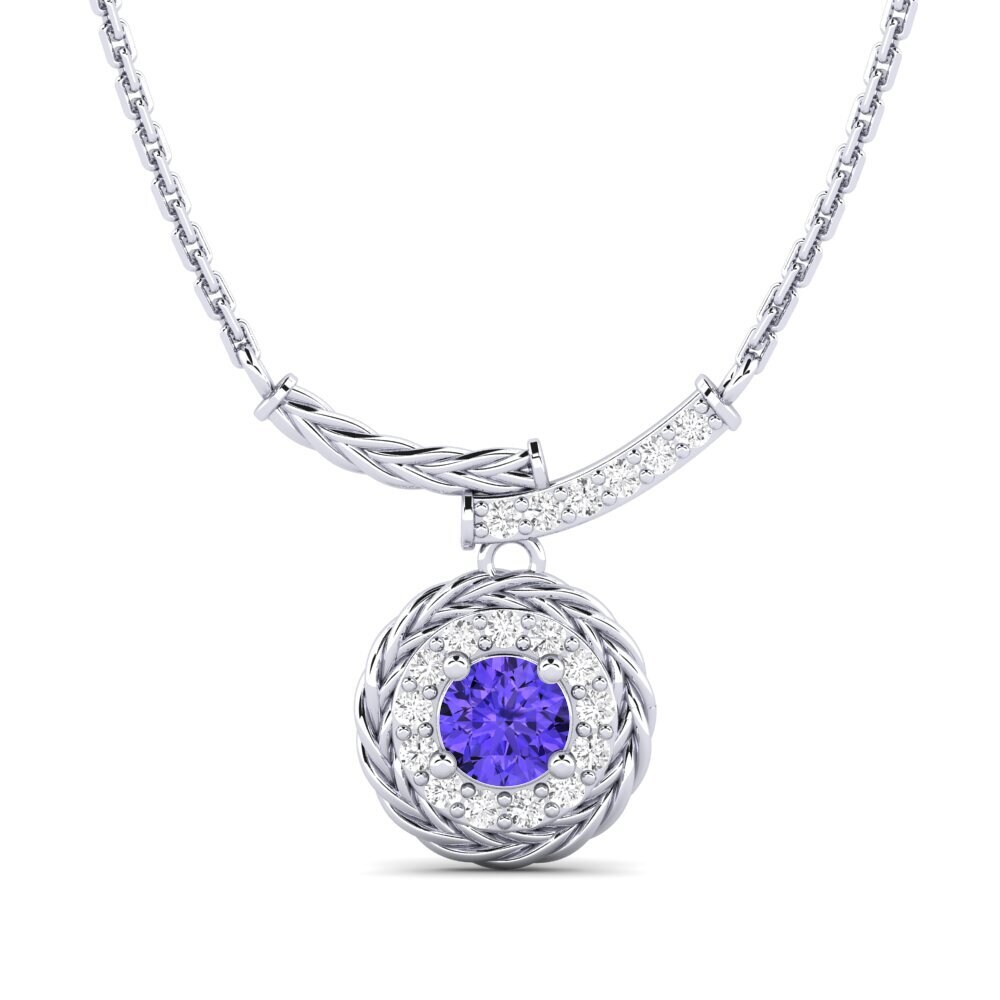 950 Platinum Tanzanite Women's Necklace Freugde