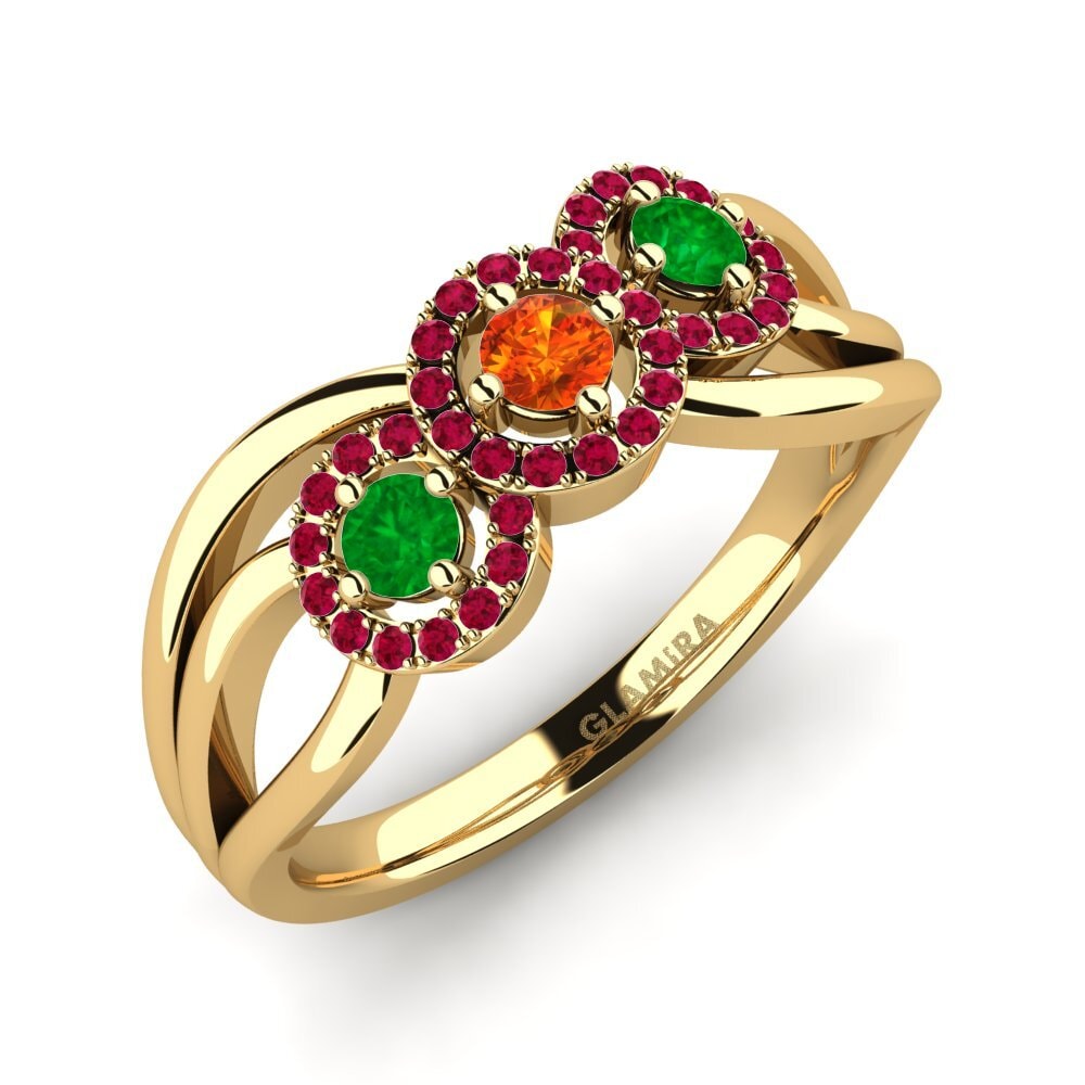 Oranje Saffier Ringen Frida