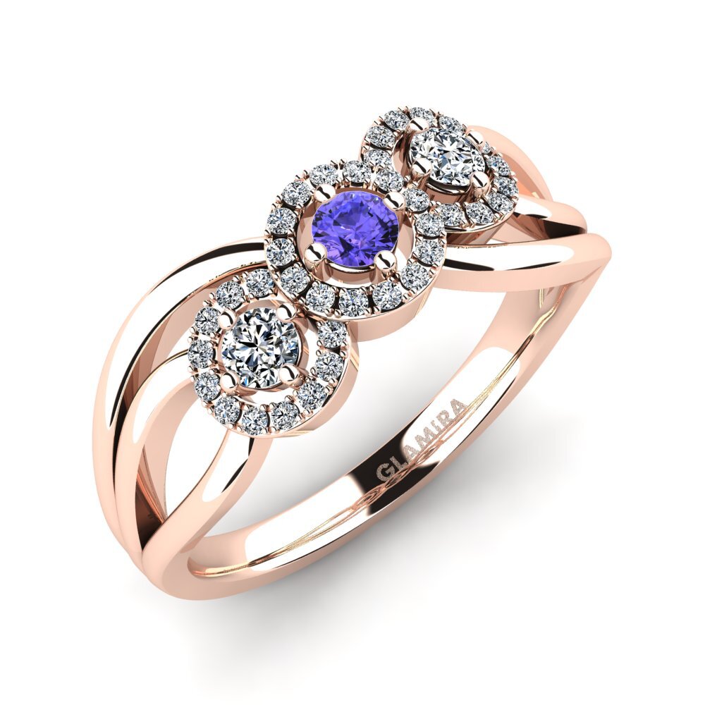14ct Rose Gold Tanzanite Ring Frida