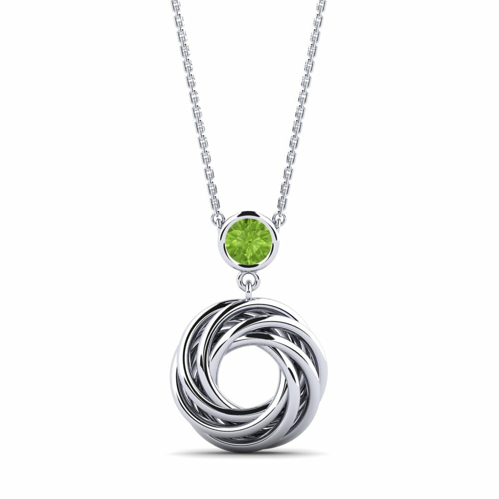 Classic Solitaire Peridot Necklaces