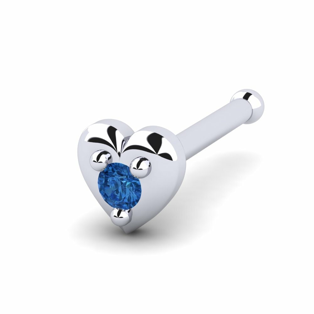Donker Blauwe Zirkoon Neus Pin Frita