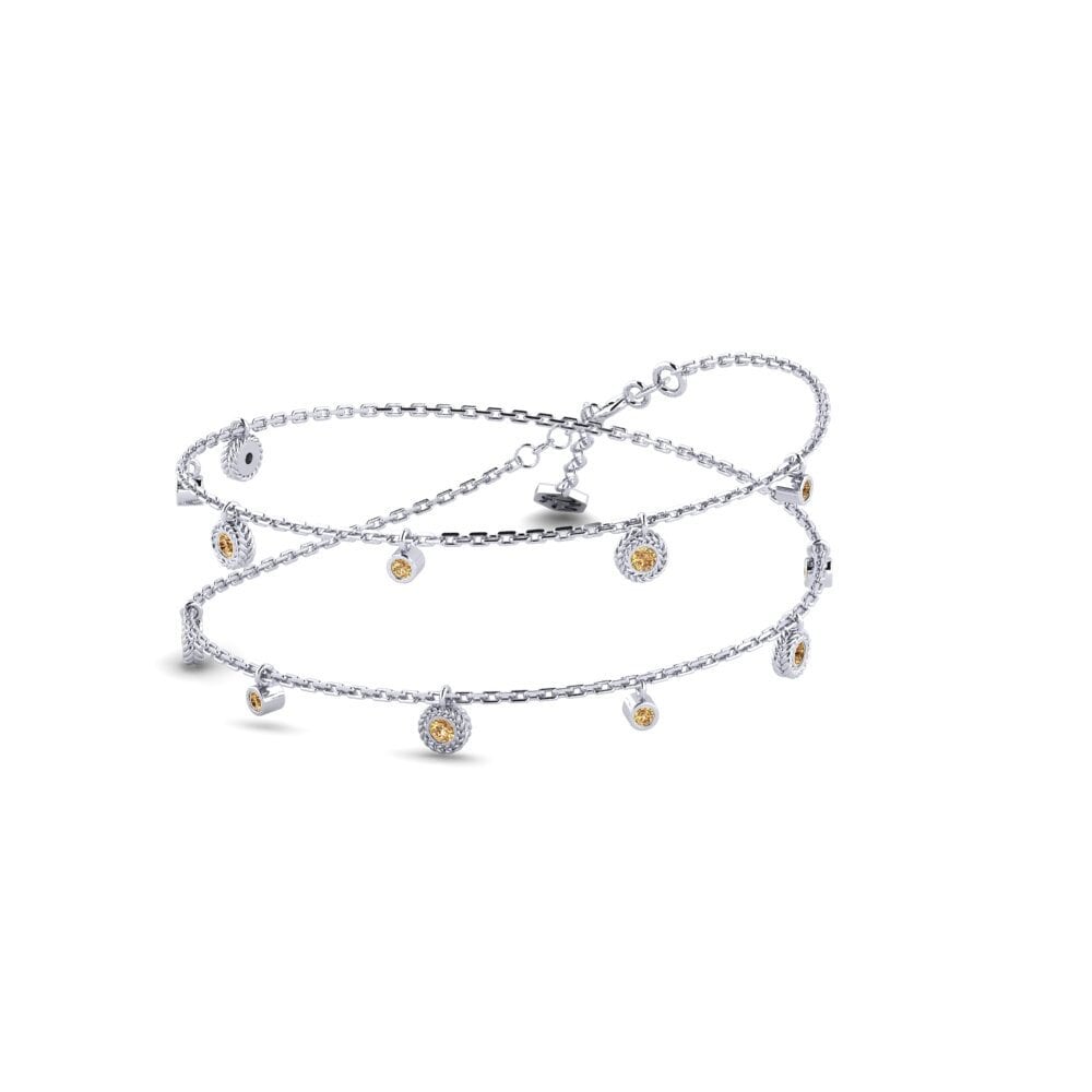 950 Platinum Brown Diamond Women's Necklace Frodis