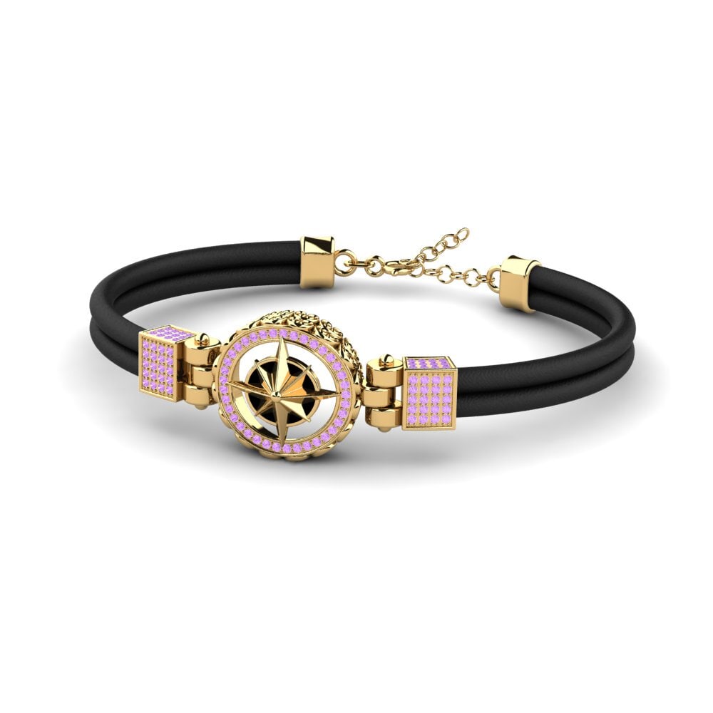 Ametista Pulseira masculina Frog