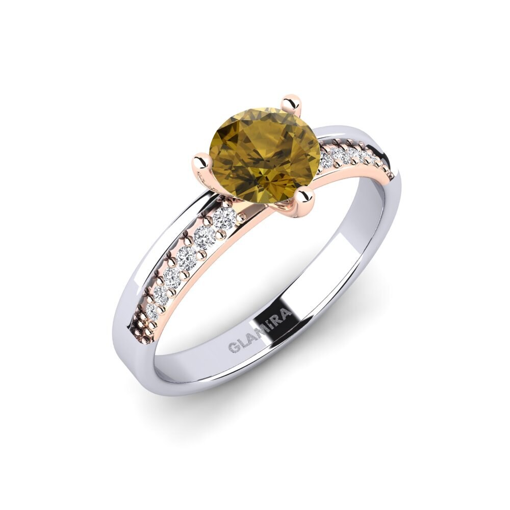 Brown Zircon Engagement Ring Froid