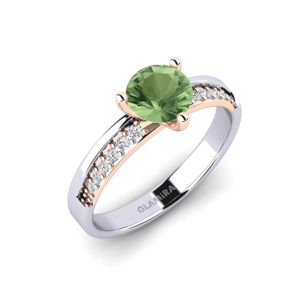 Green Sapphire Engagement Ring Froid