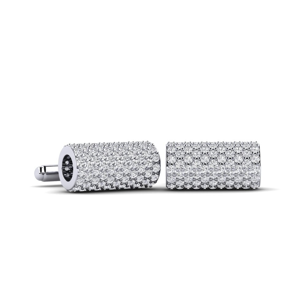 925 Prata de lei Diamante Produzido em Laboratório Abotoadura Frosmoth