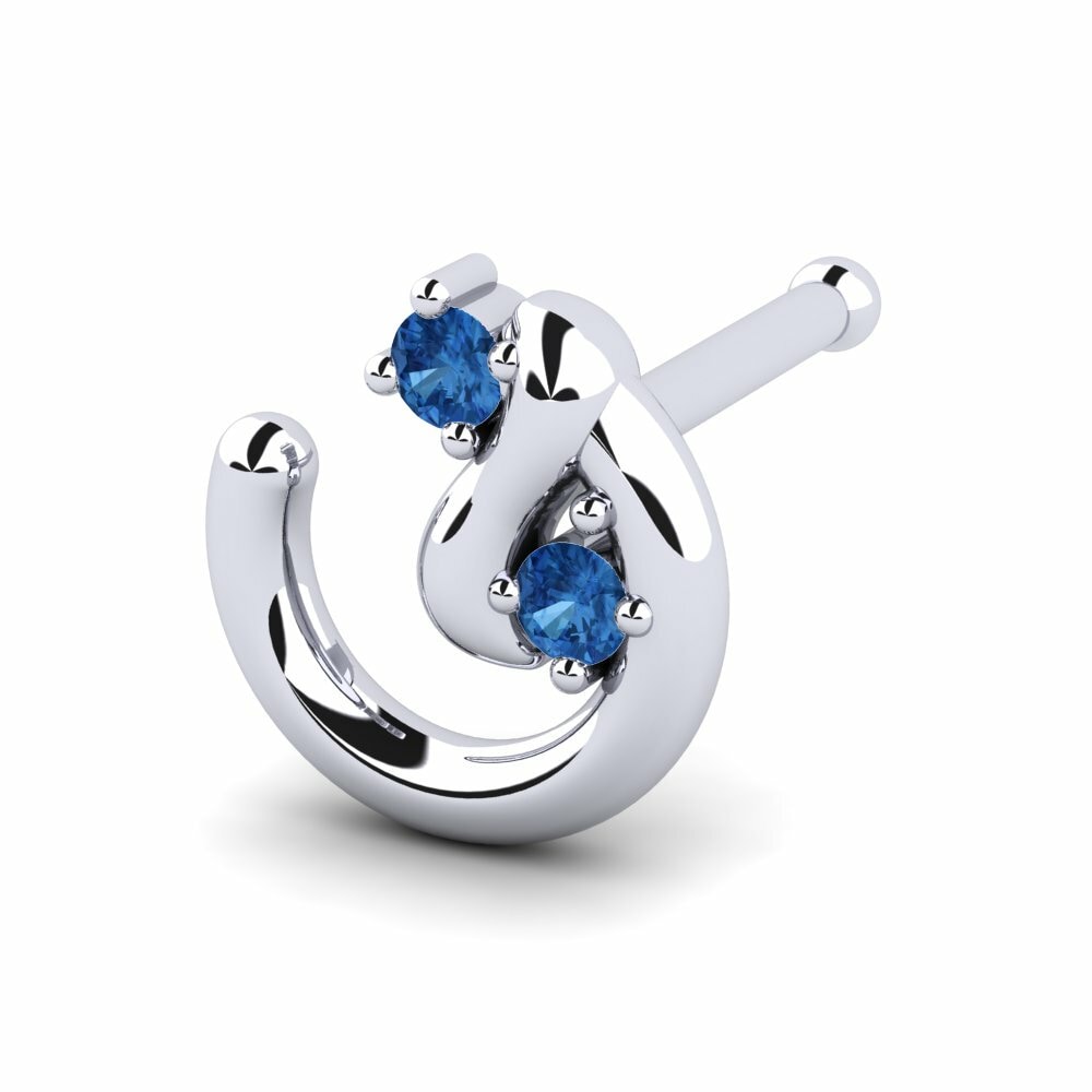 Donker Blauwe Zirkoon Neus Pin Froude