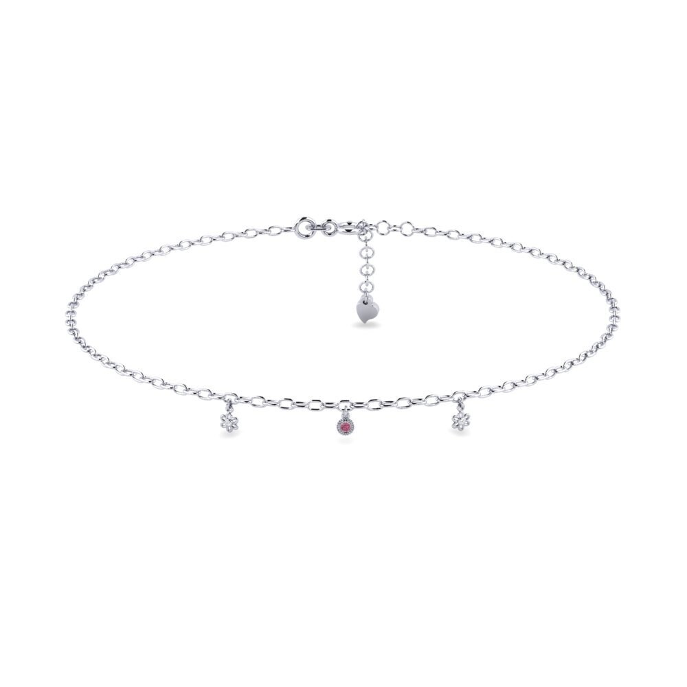 Rhodolite Garnet Women's Anklet Frugaleri
