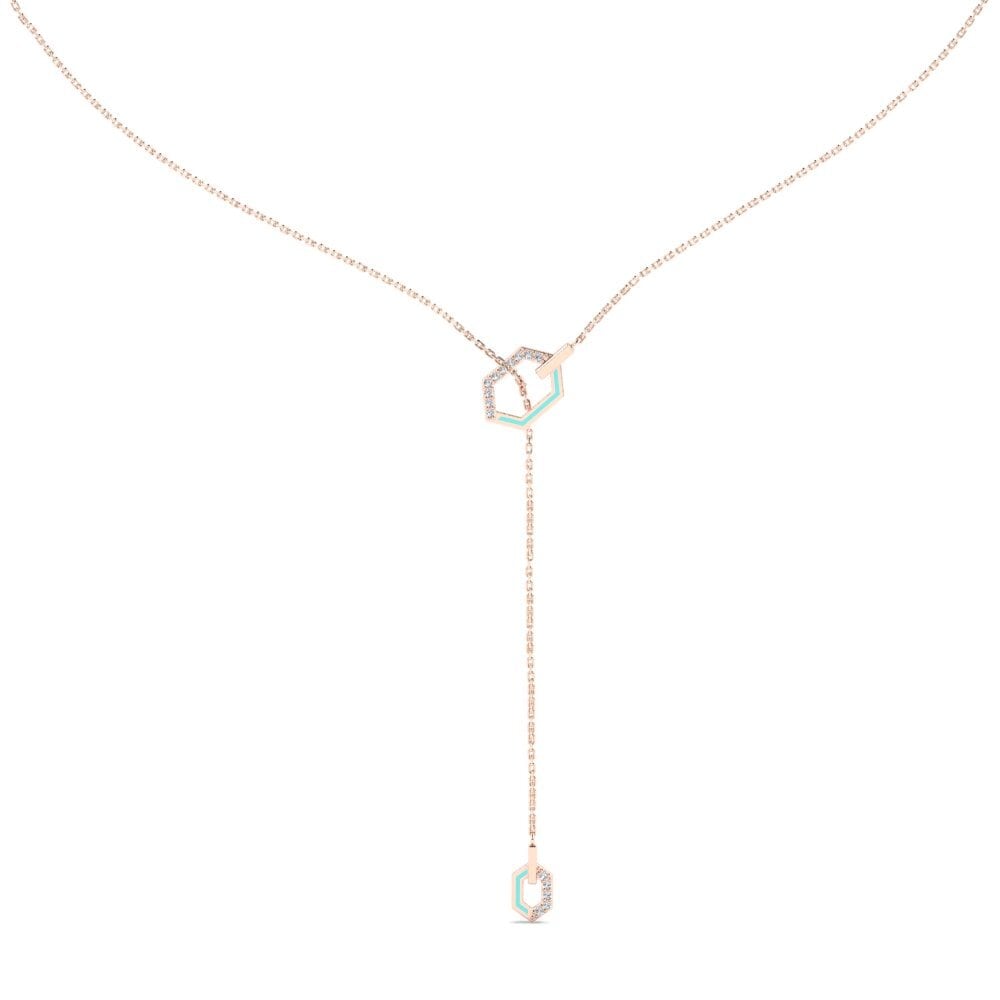 14ct Rose Gold Women's Necklace Fuchsiak