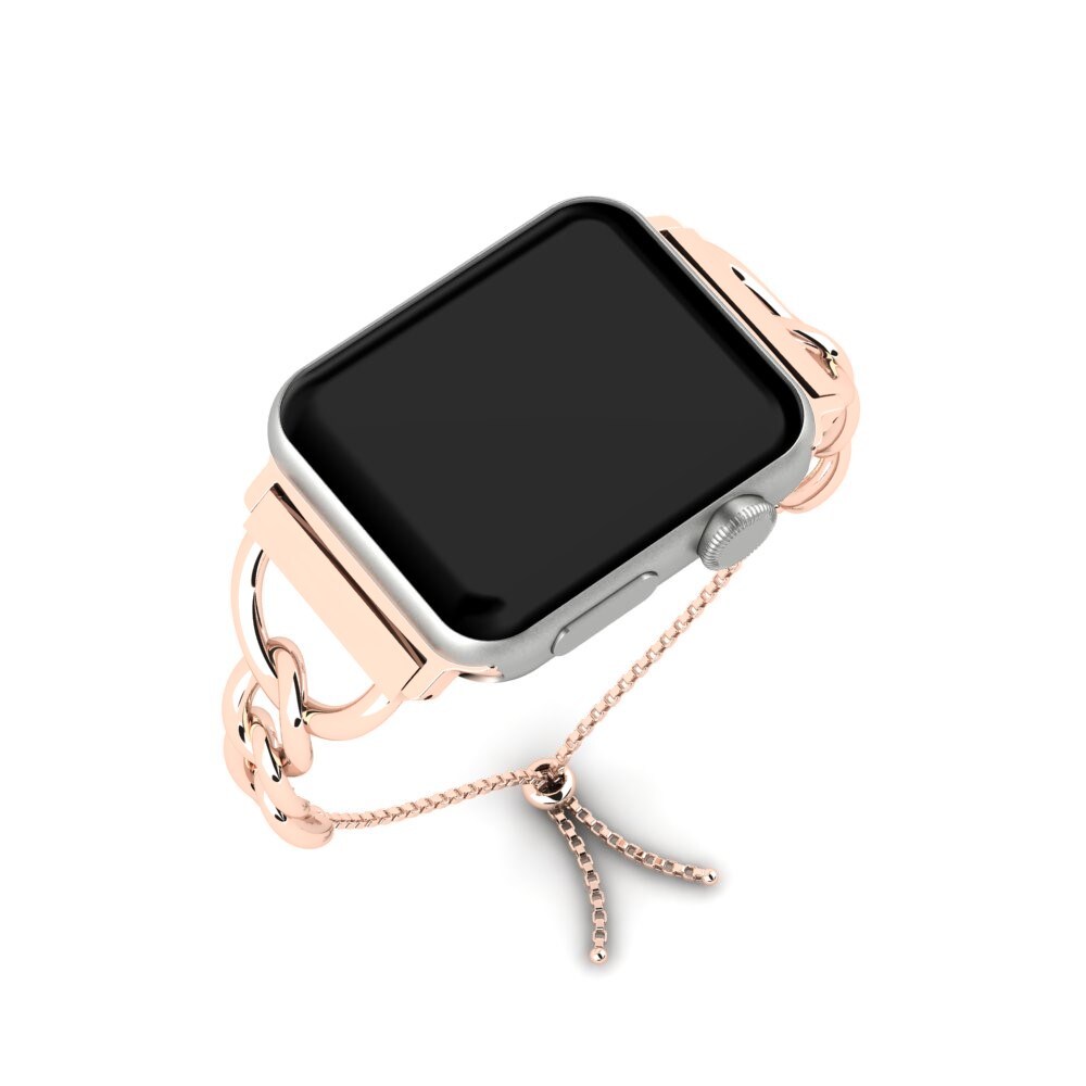 Stainless Steel /14k Red Gold Apple Watch® Strap Fuerza