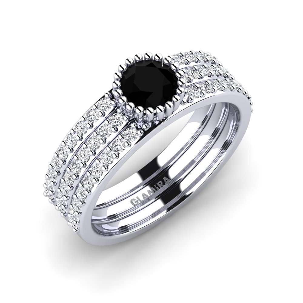 Black Sapphire Engagement Ring Fuhtol
