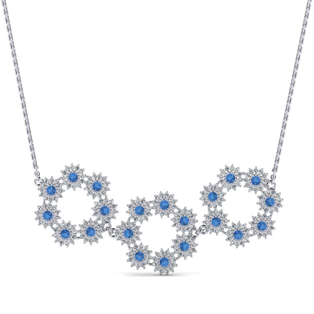 Circonita Azul Oscuro Collar de Mujer Fullam