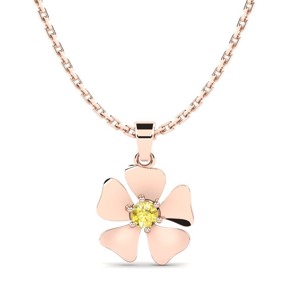 Zafiro amarillo Colgante de Mujer Fulmi