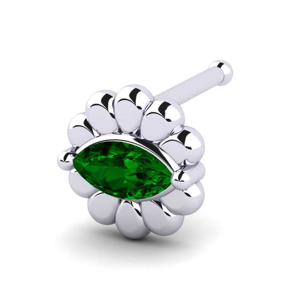 Marquise Grüner Zirkonia Nasenpiercing Funch