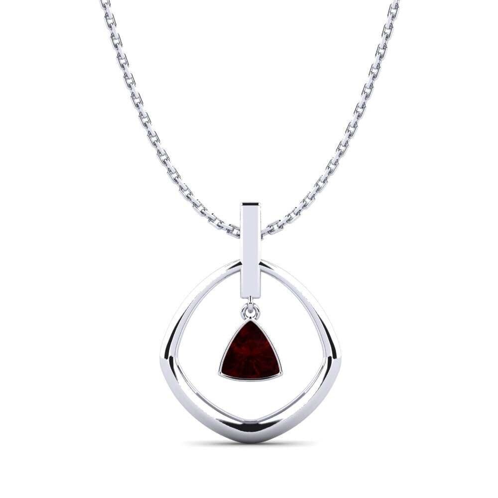 Trillion Garnet Women's Pendant Funs