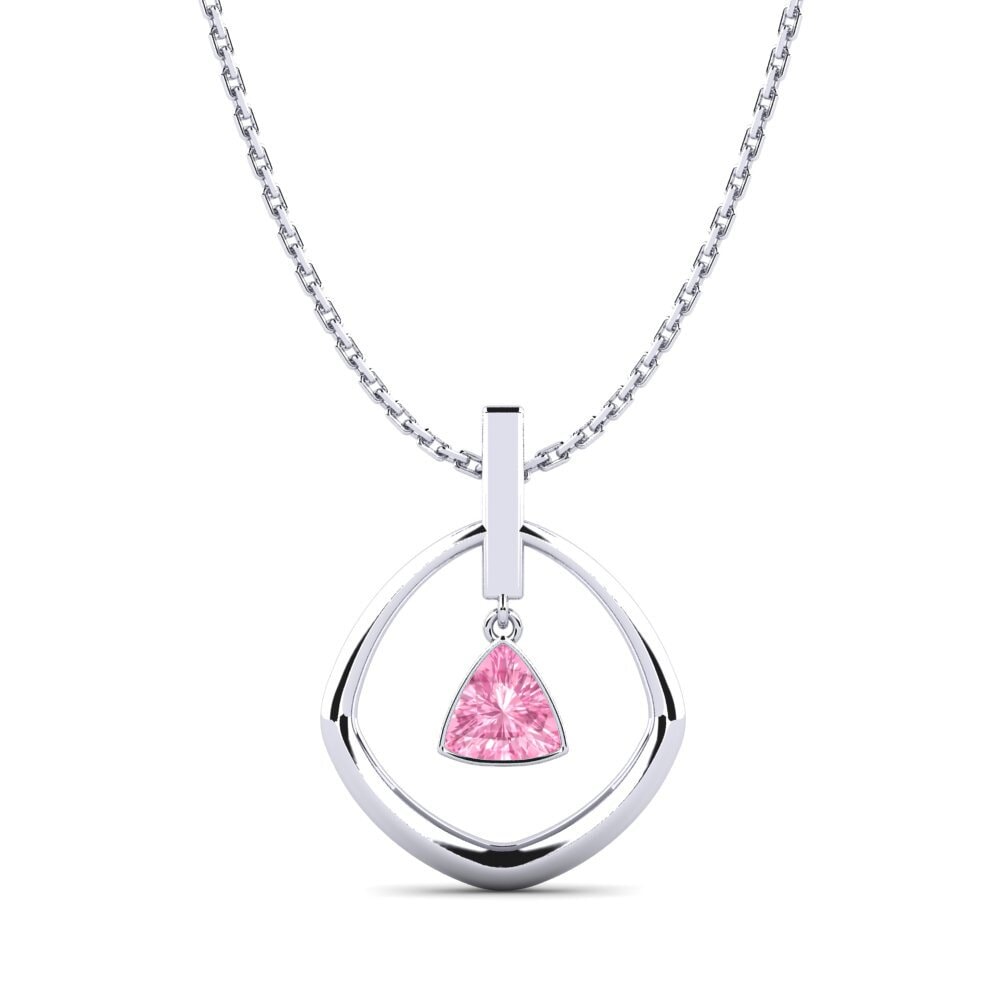 Trillion Pink Sapphire Pendant Funs
