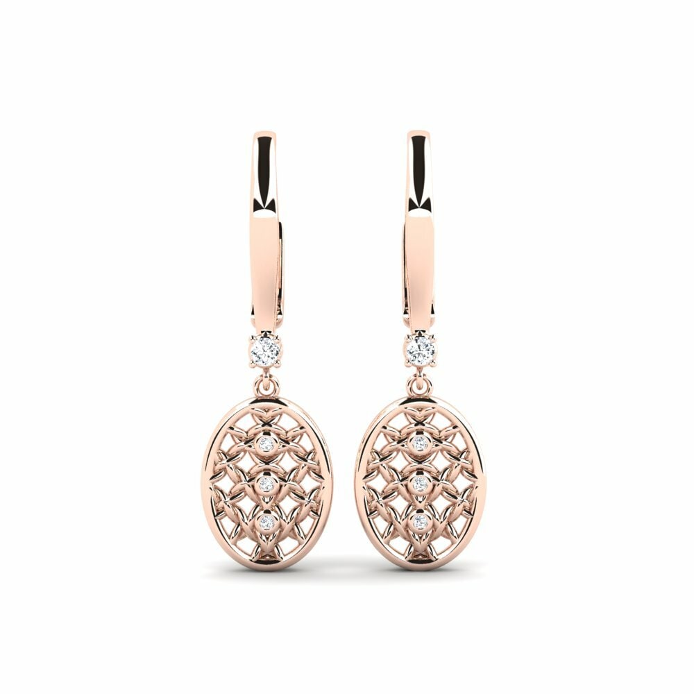 14k Oro Rosa Pendiente de mujer Furlong
