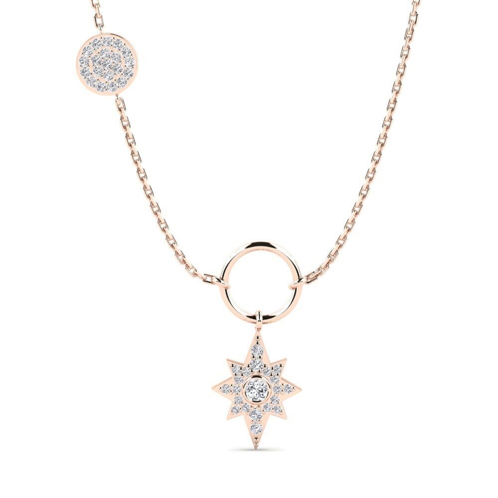 Vàng Hồng 18K Kim Cương Nhân Tạo Dây chuyền choker nữ Furud