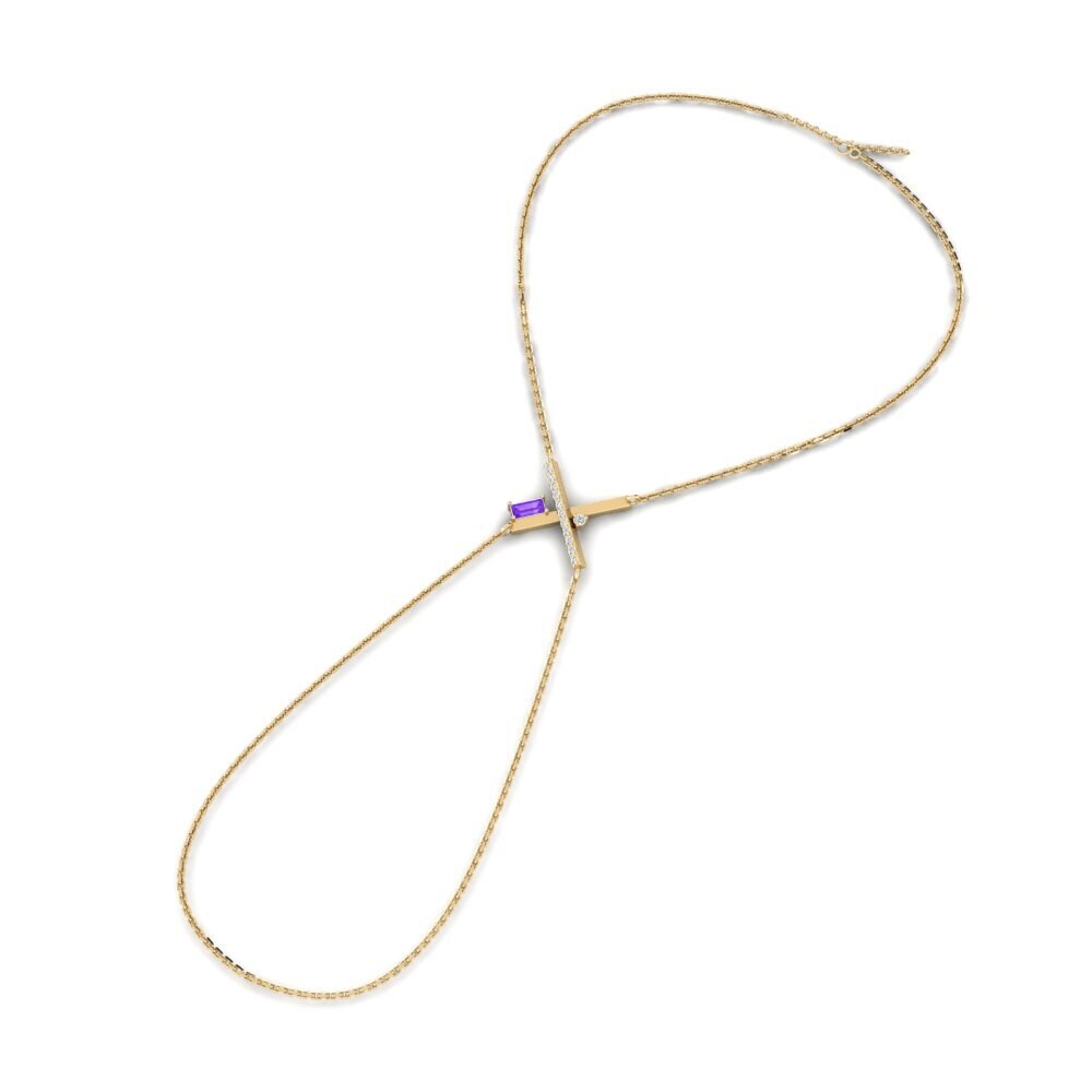 Amethyst Finger Bracelet Futurisme