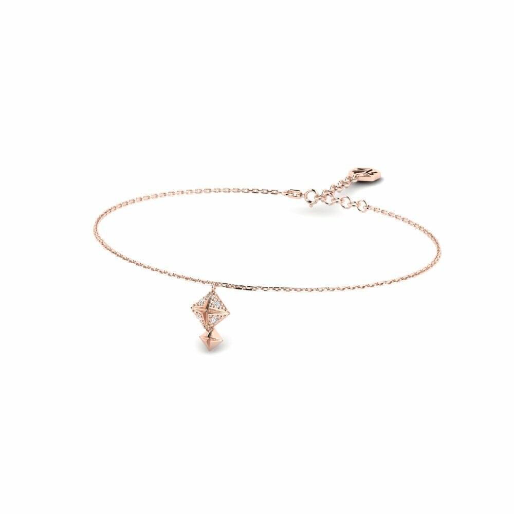 Oro Rosso 750 Bracciale da donna Fyrkant