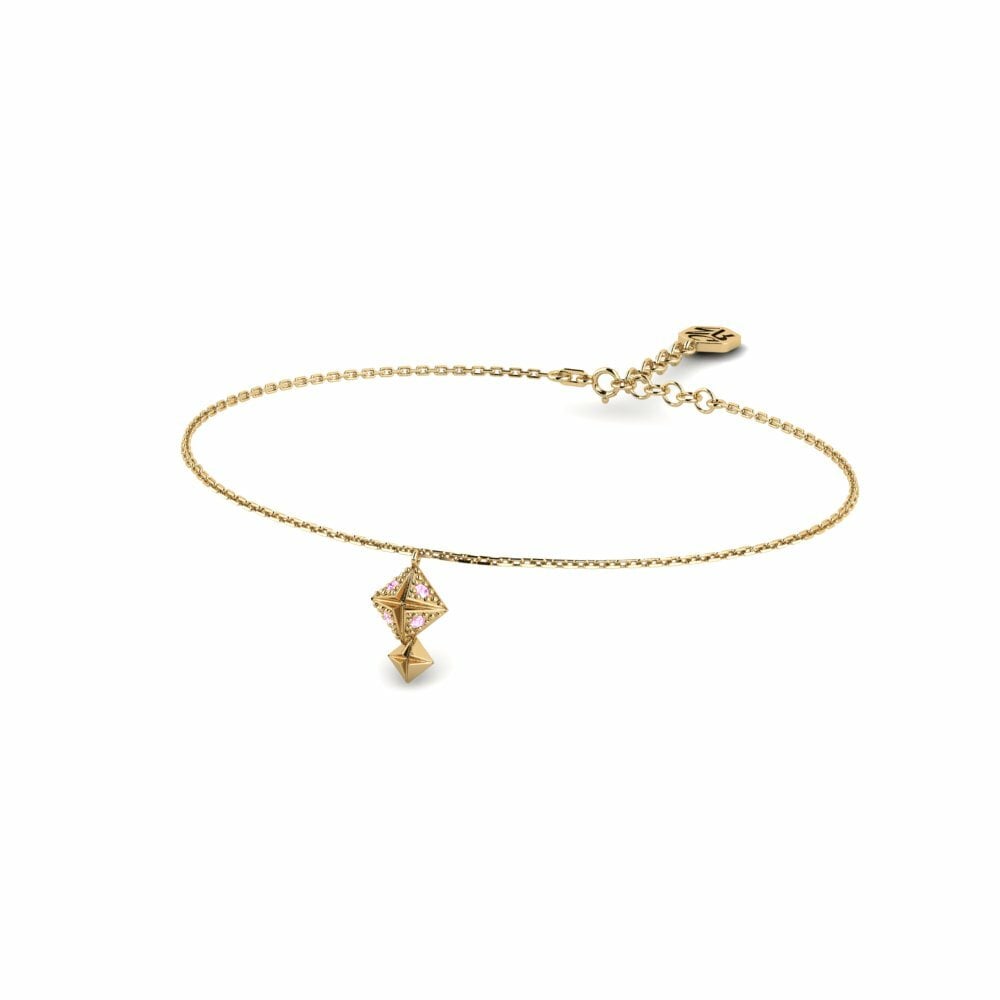 Saphir Rose Bracelet pour femme Fyrkant