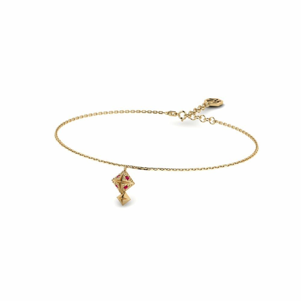 Robijn Dames Armband Fyrkant