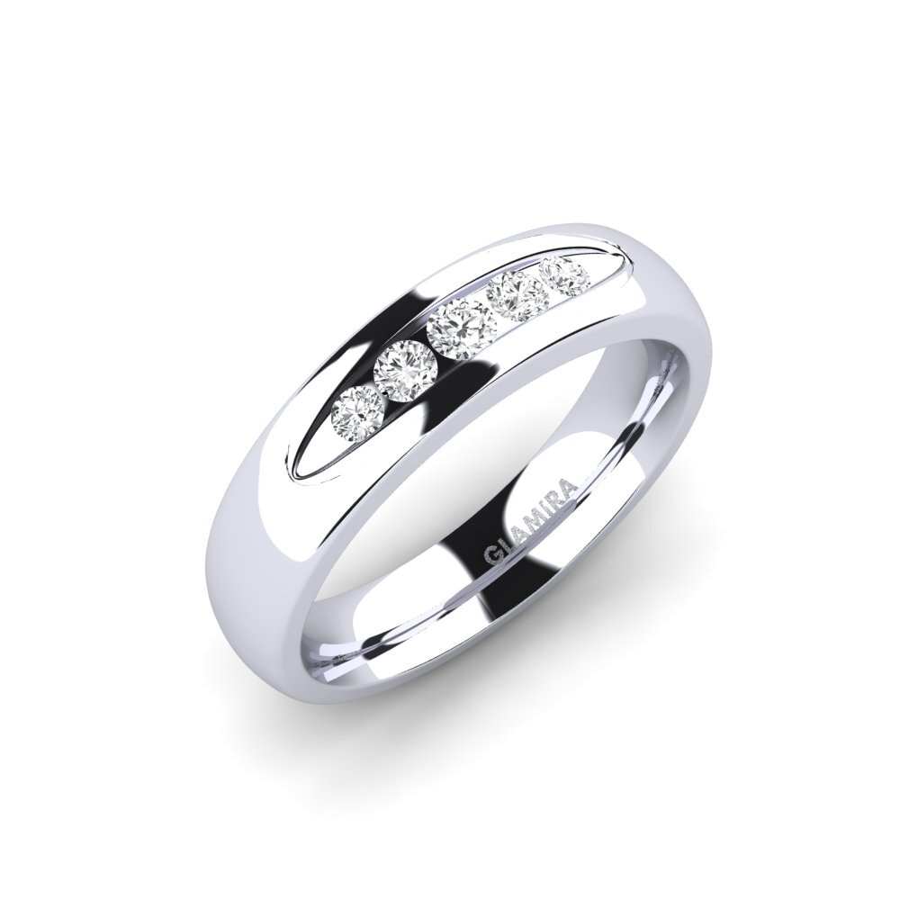 White sapphire Engagement Ring Mary