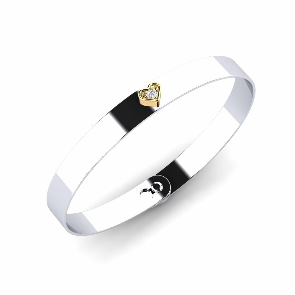 9k Oro Blanco & Amarillo Brazalete de mujer Gabe
