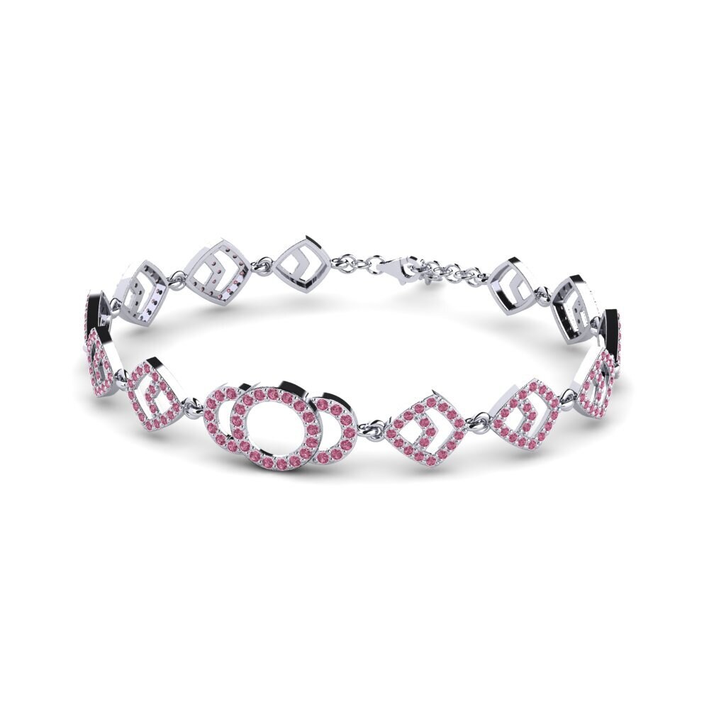 Platine 950 Grenat de Rhodolite Bracelet pour femme Gabriele