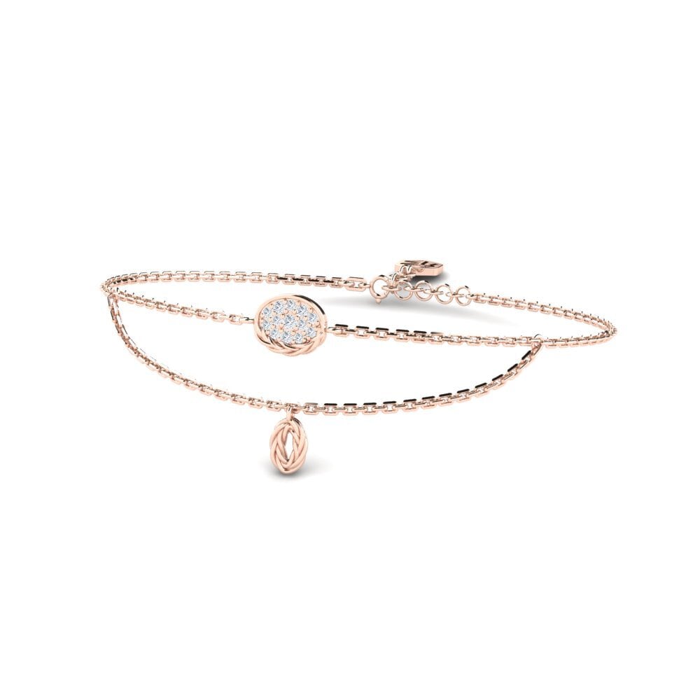 Or rose 14k Diamant Bracelet pour femme Gadget