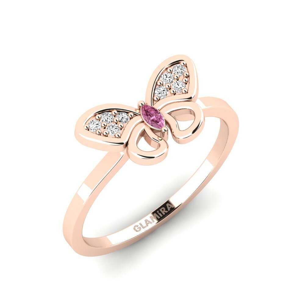14k Rose Gold Rhodolite Garnet Ring Gael