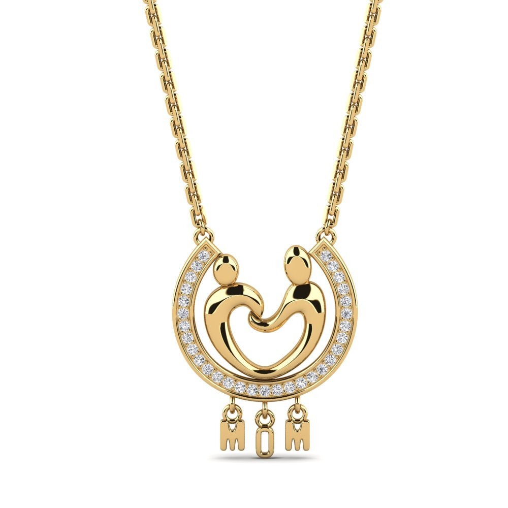 Collar De Mujer En Oro Amarillo De 9 Quilates (375/1000) - 46 Cm, Sin Piedras, Diseño Clásico Italiano