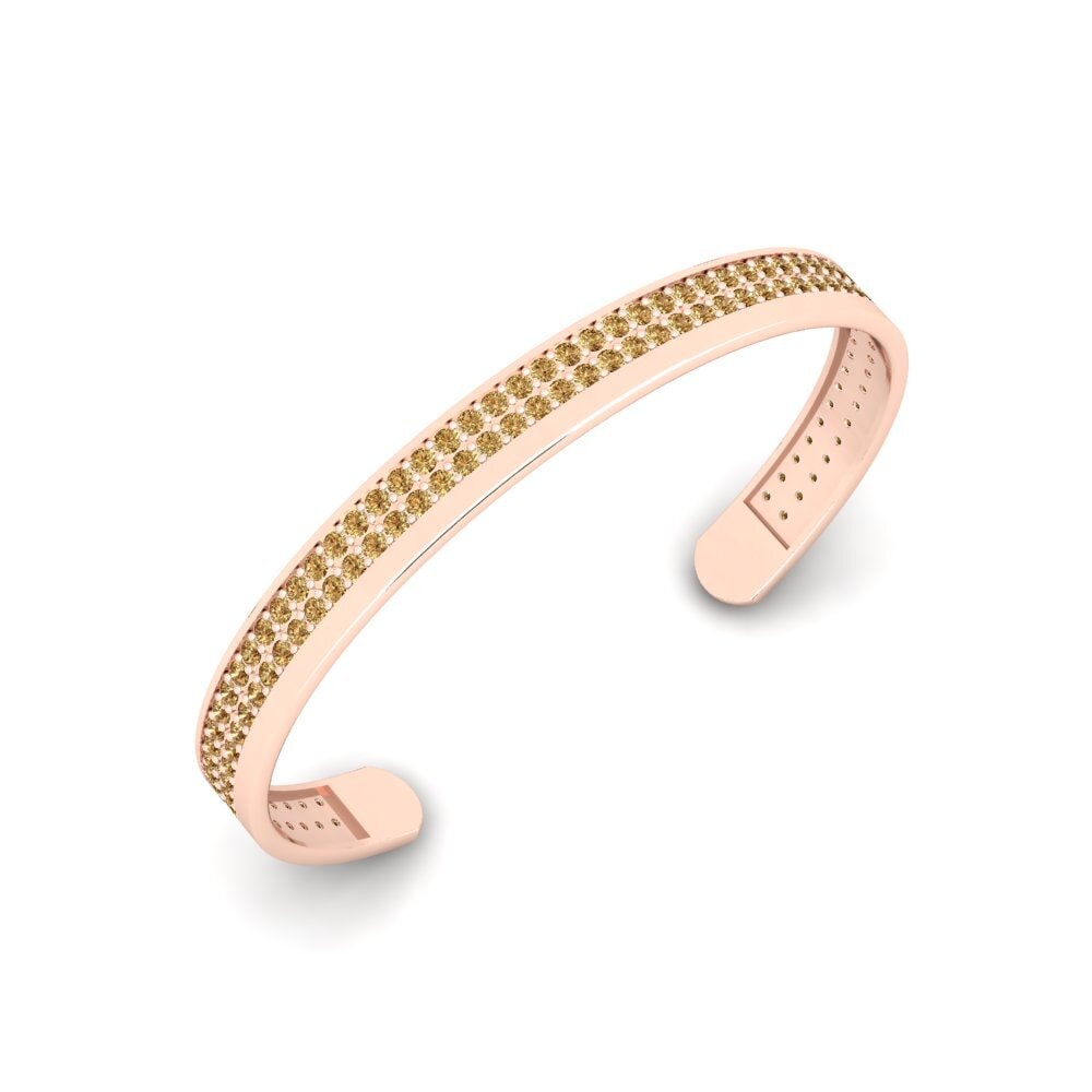 18ct Rose Gold Brown Diamond Men's Bracelet Gallade