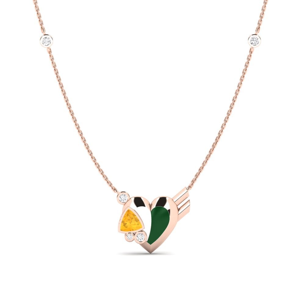 Citrine Women's Necklace Gallantry