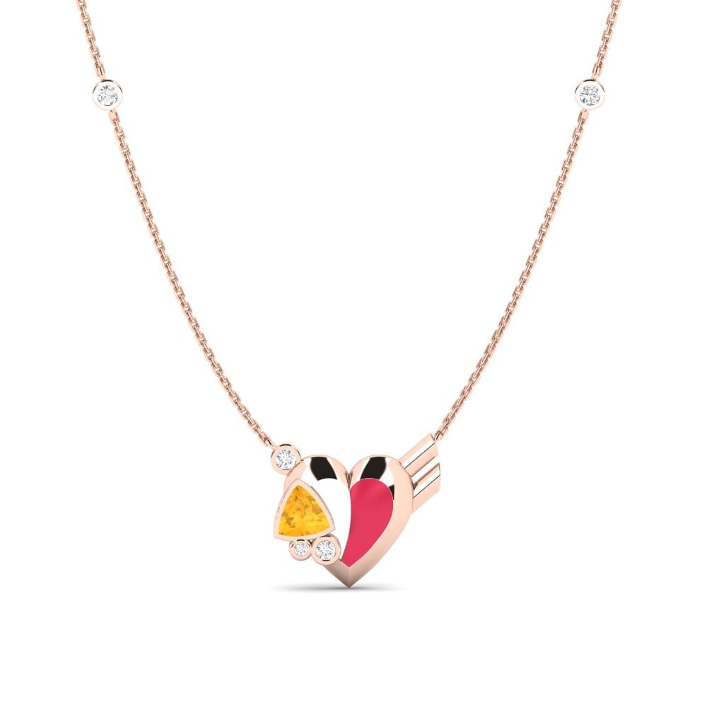 Citrine Women's Necklace Gallantry