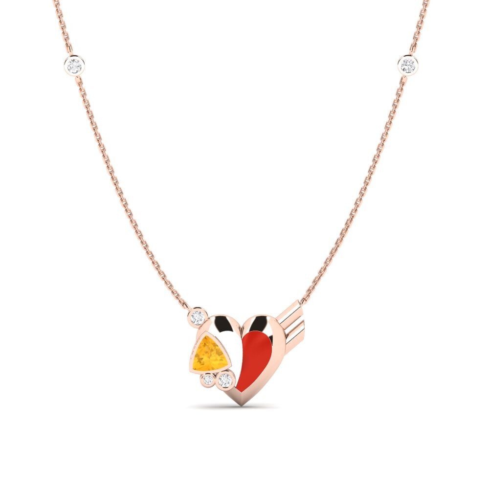 Citrine Women's Necklace Gallantry