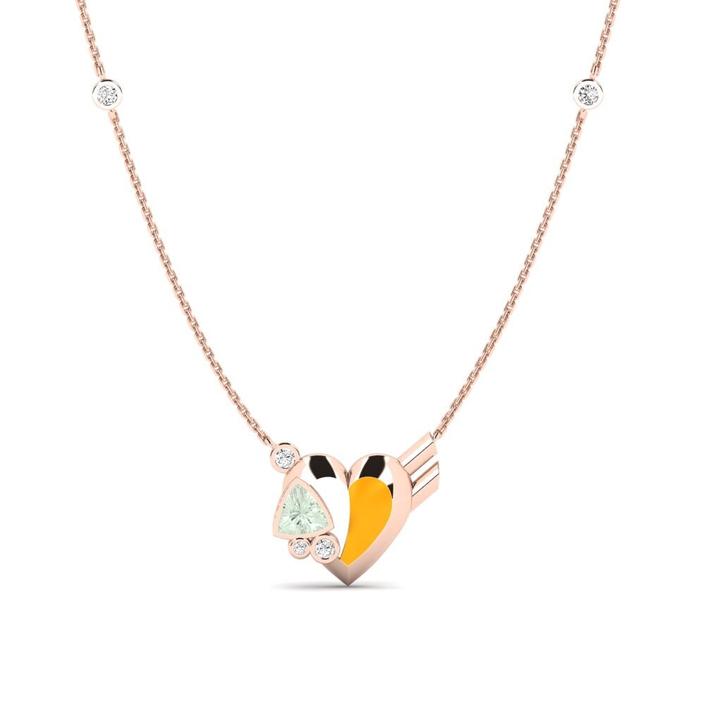 Green Amethyst Necklace Gallantry