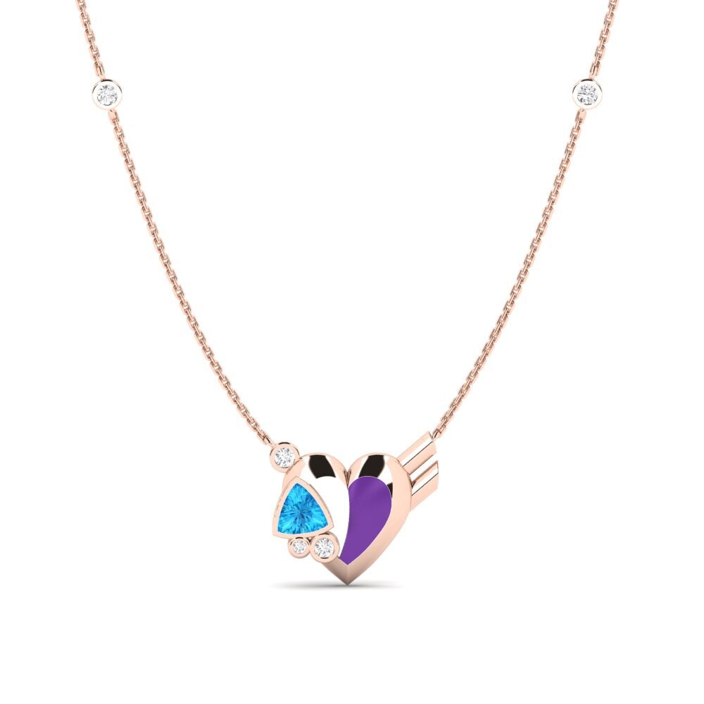 Blue Topaz Women's Necklace Gallantry