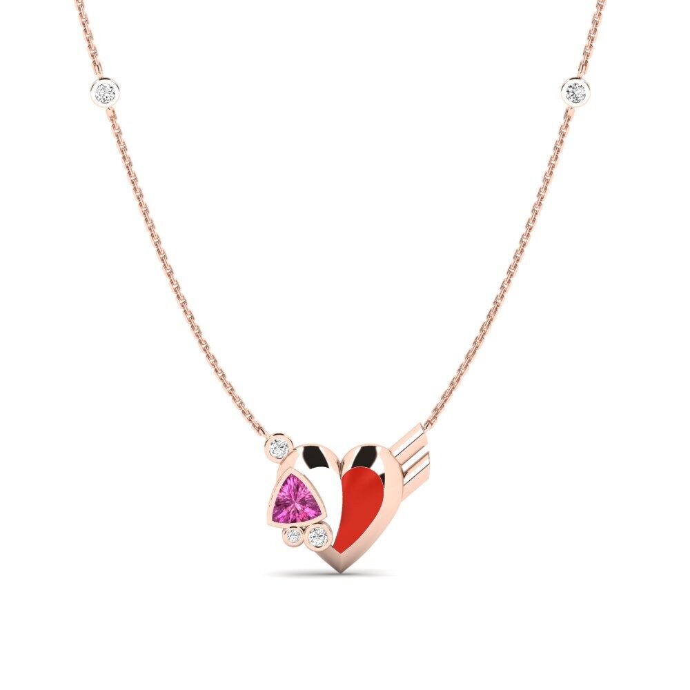 Pink Topaz Necklace Gallantry