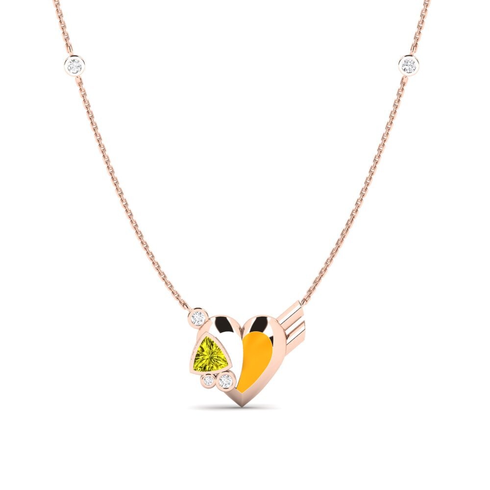 Yellow Diamond Women's Necklace Gallantry