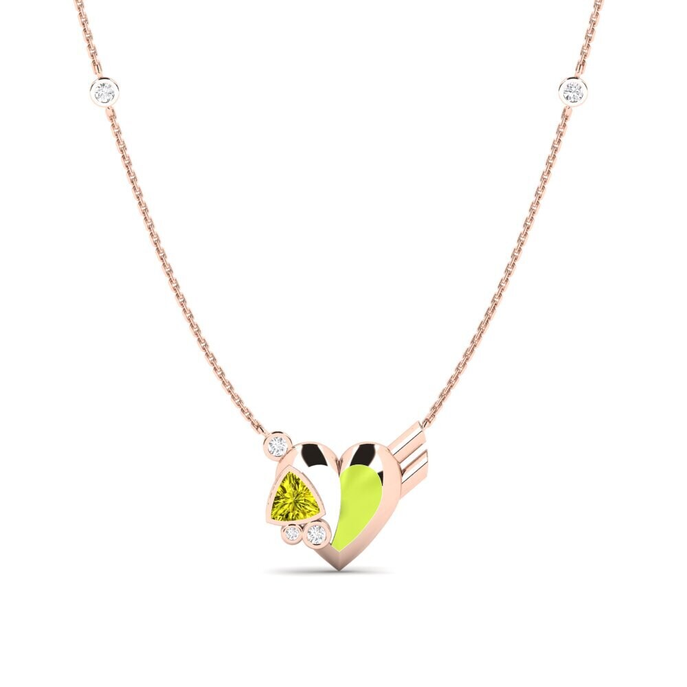 Diamante Amarillo Collar de Mujer Gallantry