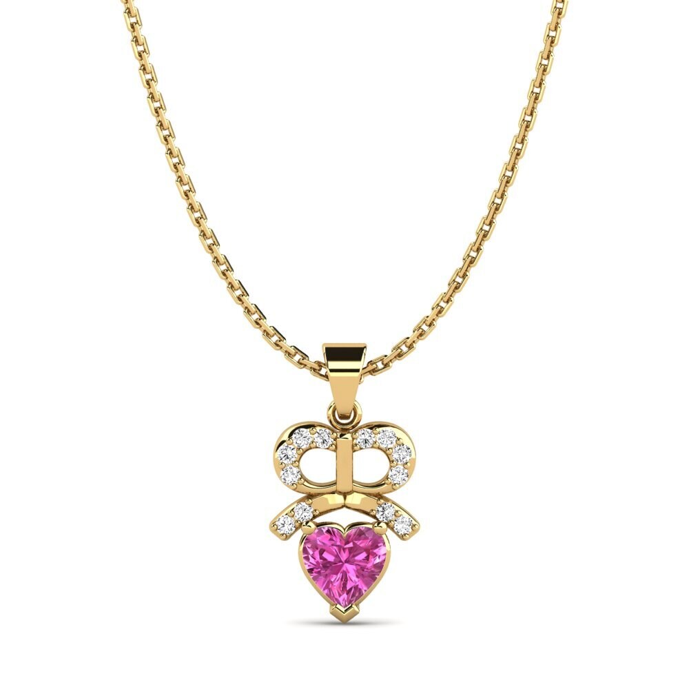 Topacio Rosa Colgante de Mujer Gallo